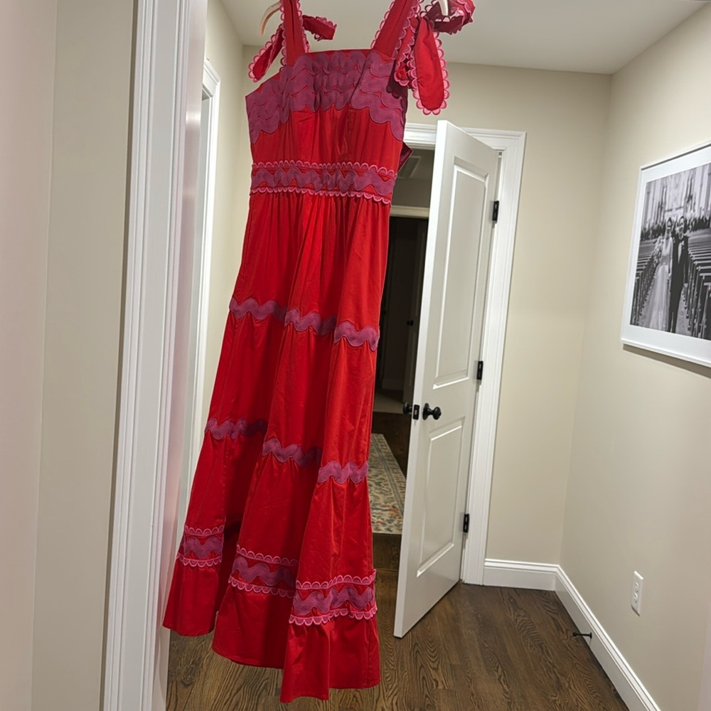 CeliaB red and pink dress